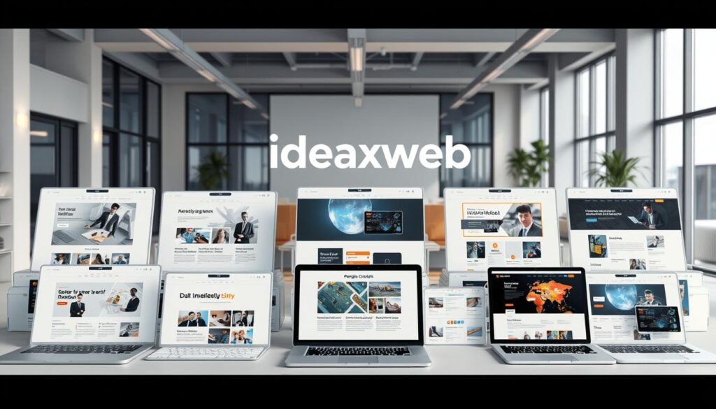 A detailed, professional-looking portfolio of various web development projects, showcasing the versatility and expertise of the 