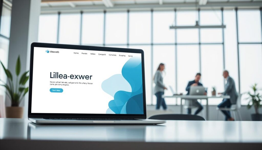 A professional, elegant website company profile for the brand 