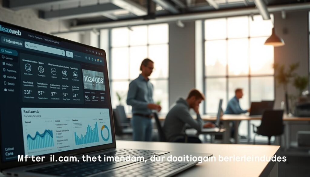A sleek, modern website with the 